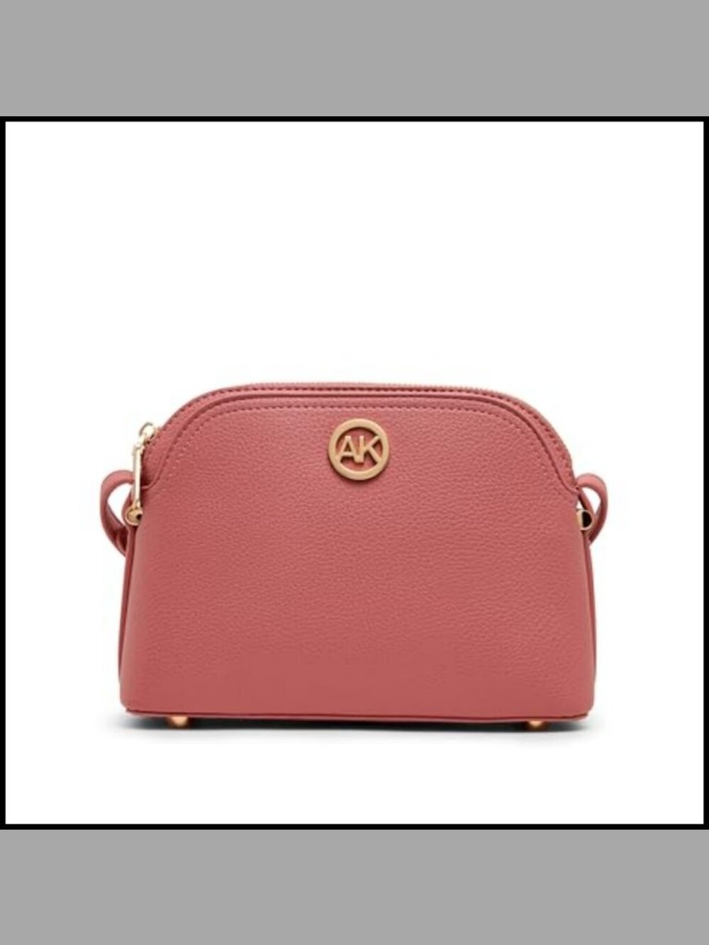 Womens Dome Crossbody Bag with Detachable Card Case Structured Compact